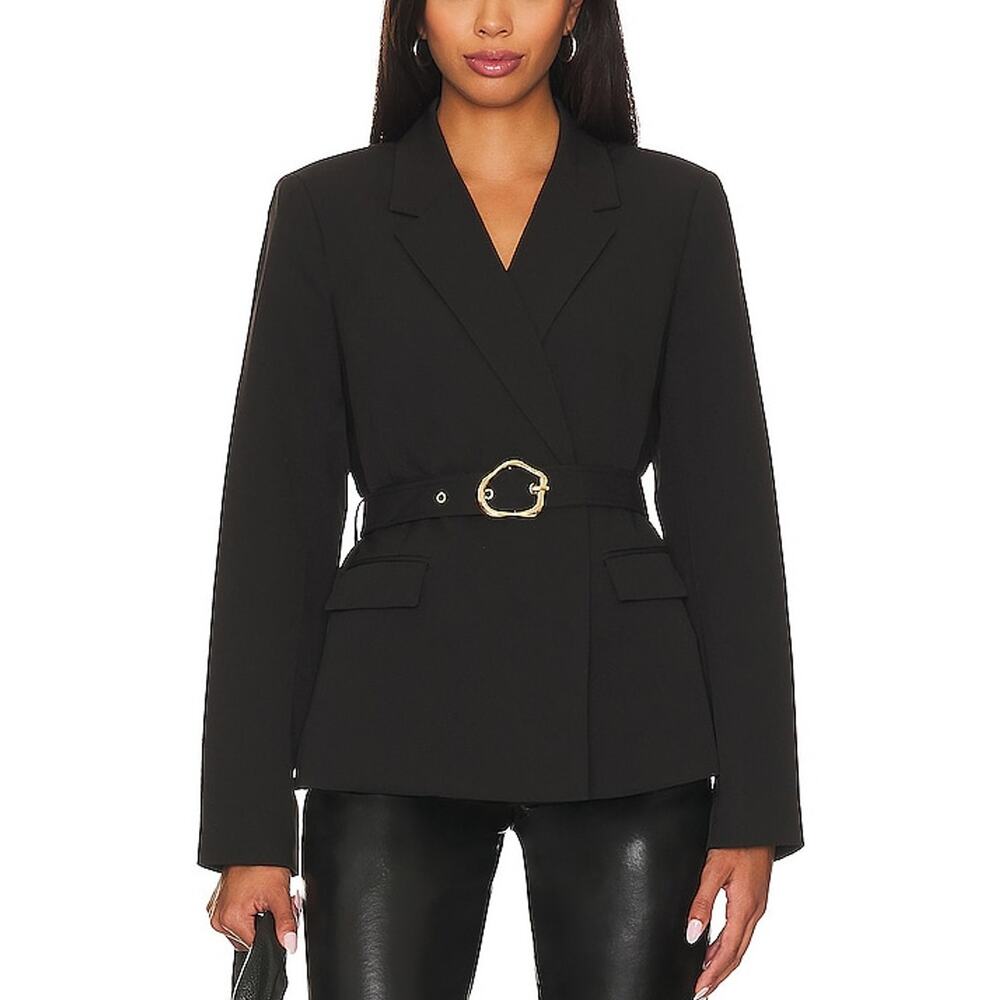 Bcbgeneration Belted Black Wrap Blazer Size S NWT